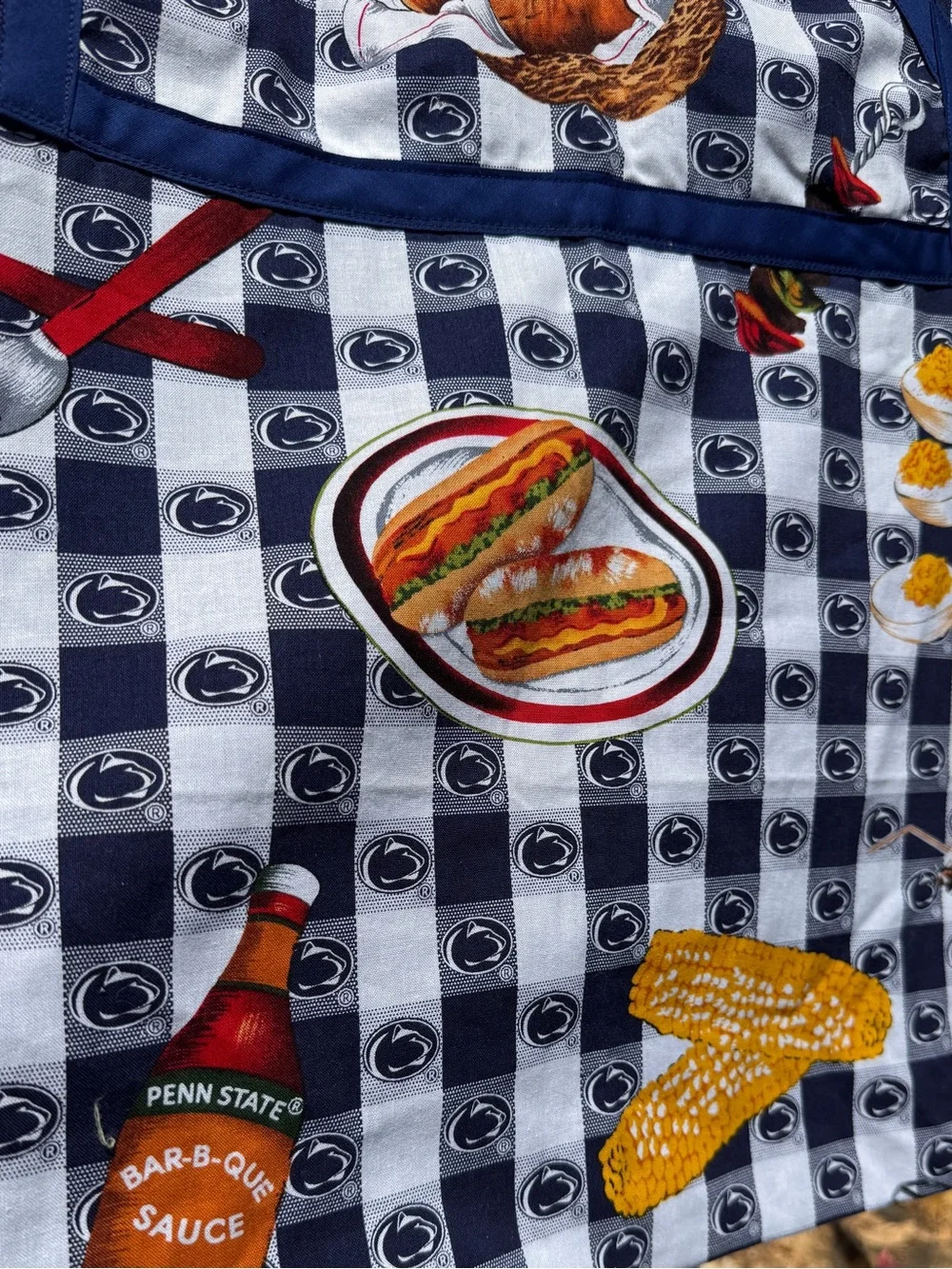 Penn State Nittany Lions tailgate  BBQ themed novelty Print Apron